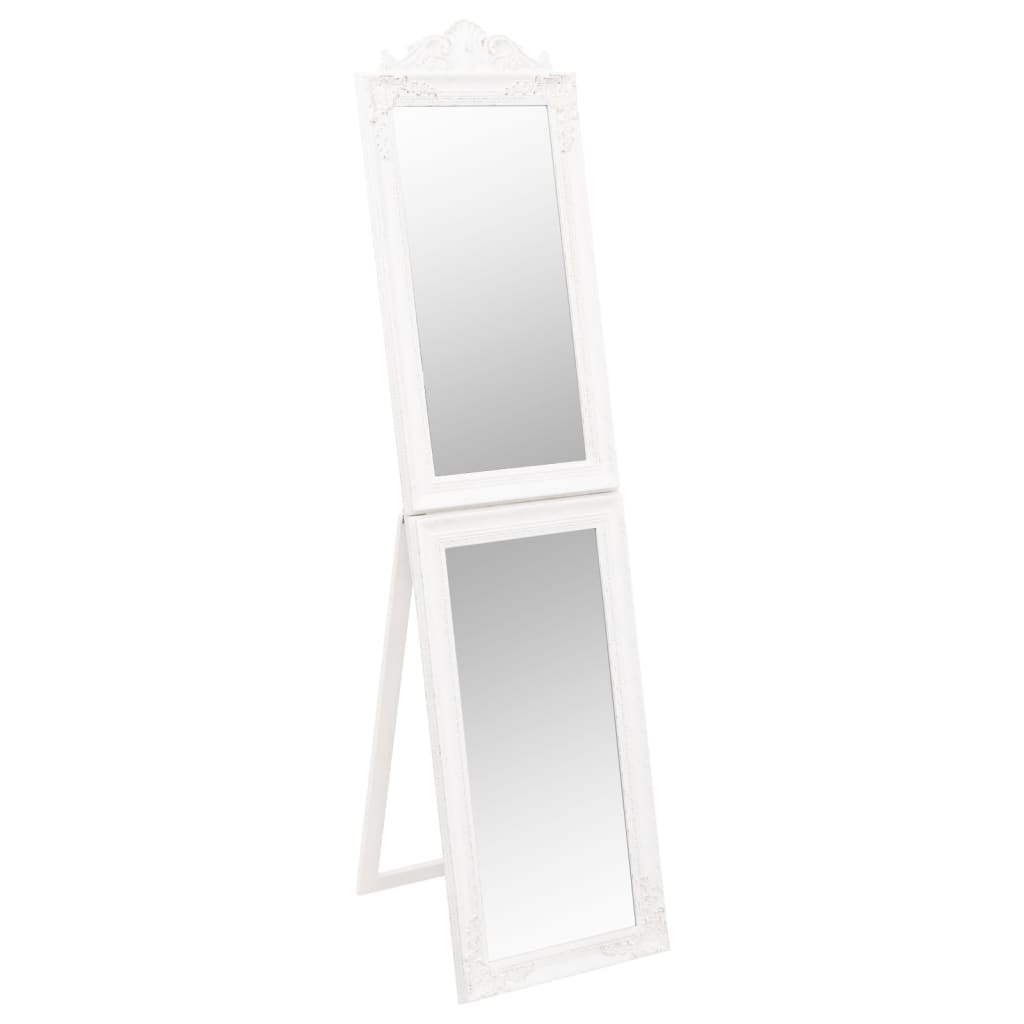 Free-Standing Mirror White 45x180 cm