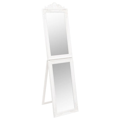 Free-Standing Mirror White 45x180 cm