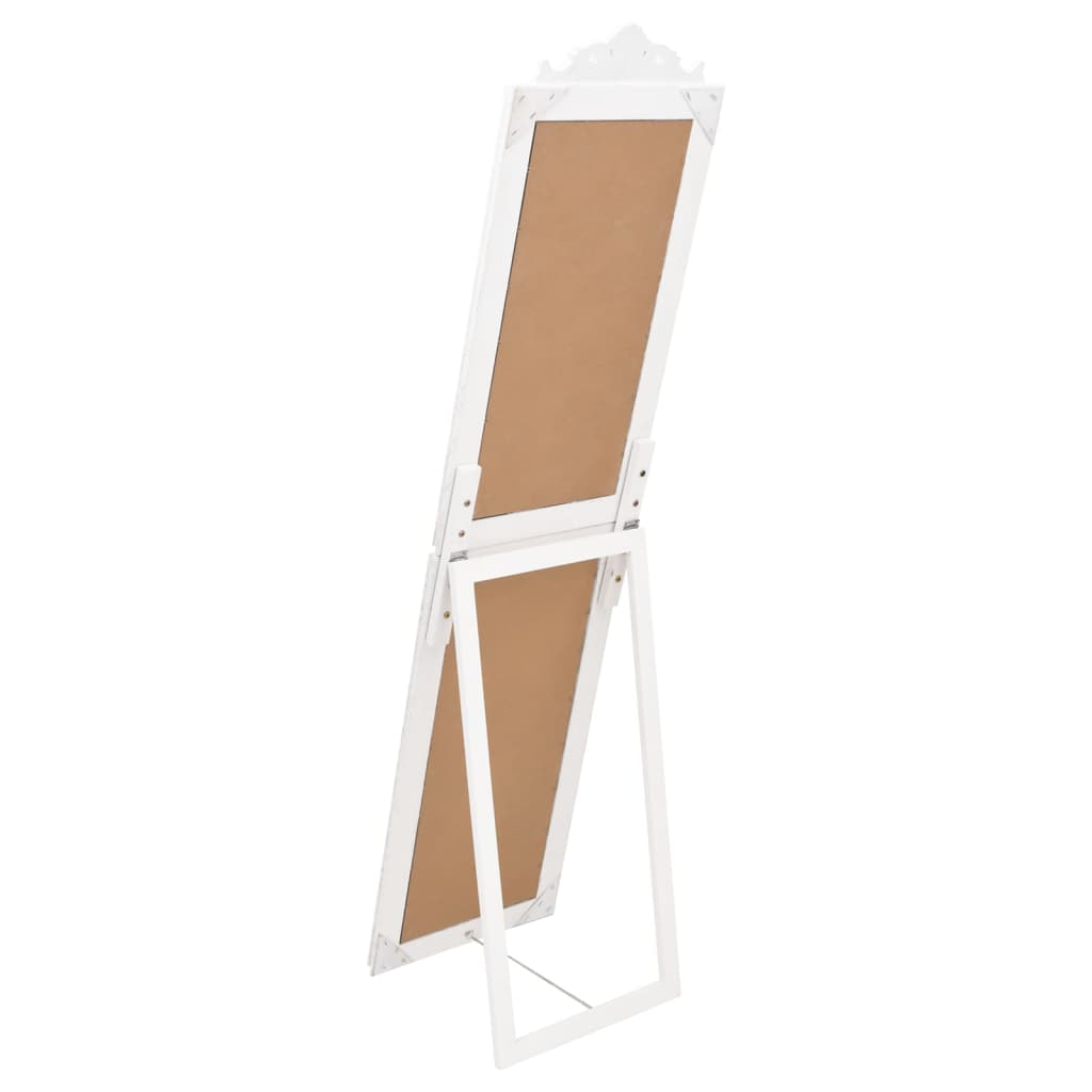 Free-Standing Mirror White 45x180 cm