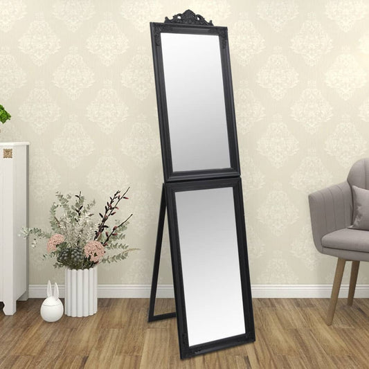 Free-Standing Mirror Black 45x180 cm