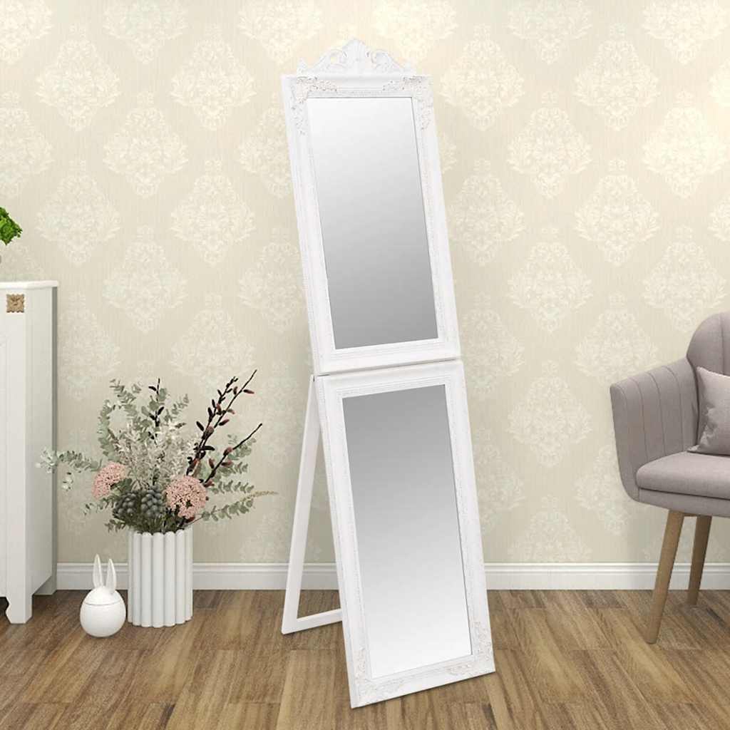 Free-Standing Mirror White 50x200 cm