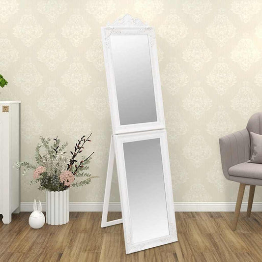 Free-Standing Mirror White 50x200 cm