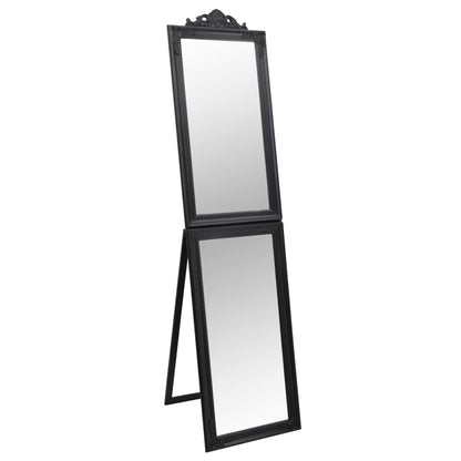 Free-Standing Mirror Black 50x200 cm