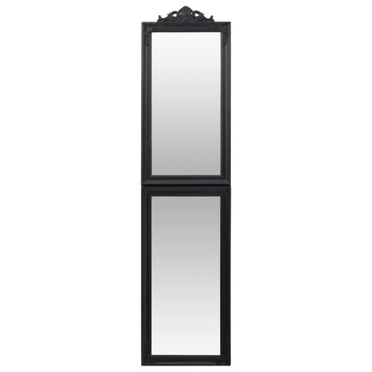 Free-Standing Mirror Black 50x200 cm