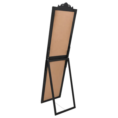 Free-Standing Mirror Black 50x200 cm