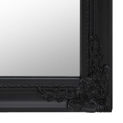Free-Standing Mirror Black 50x200 cm
