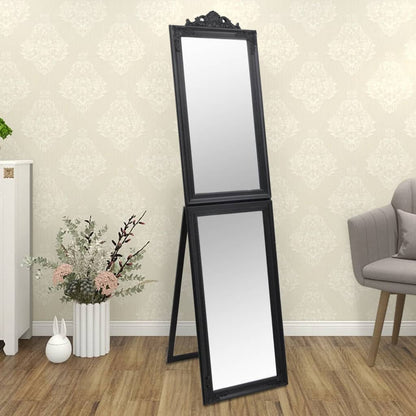 Free-Standing Mirror Black 50x200 cm