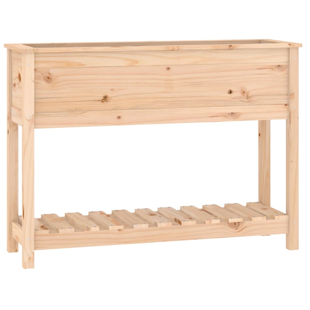 Planter with Shelf 111,5x34,5x81 cm Solid Wood Pine