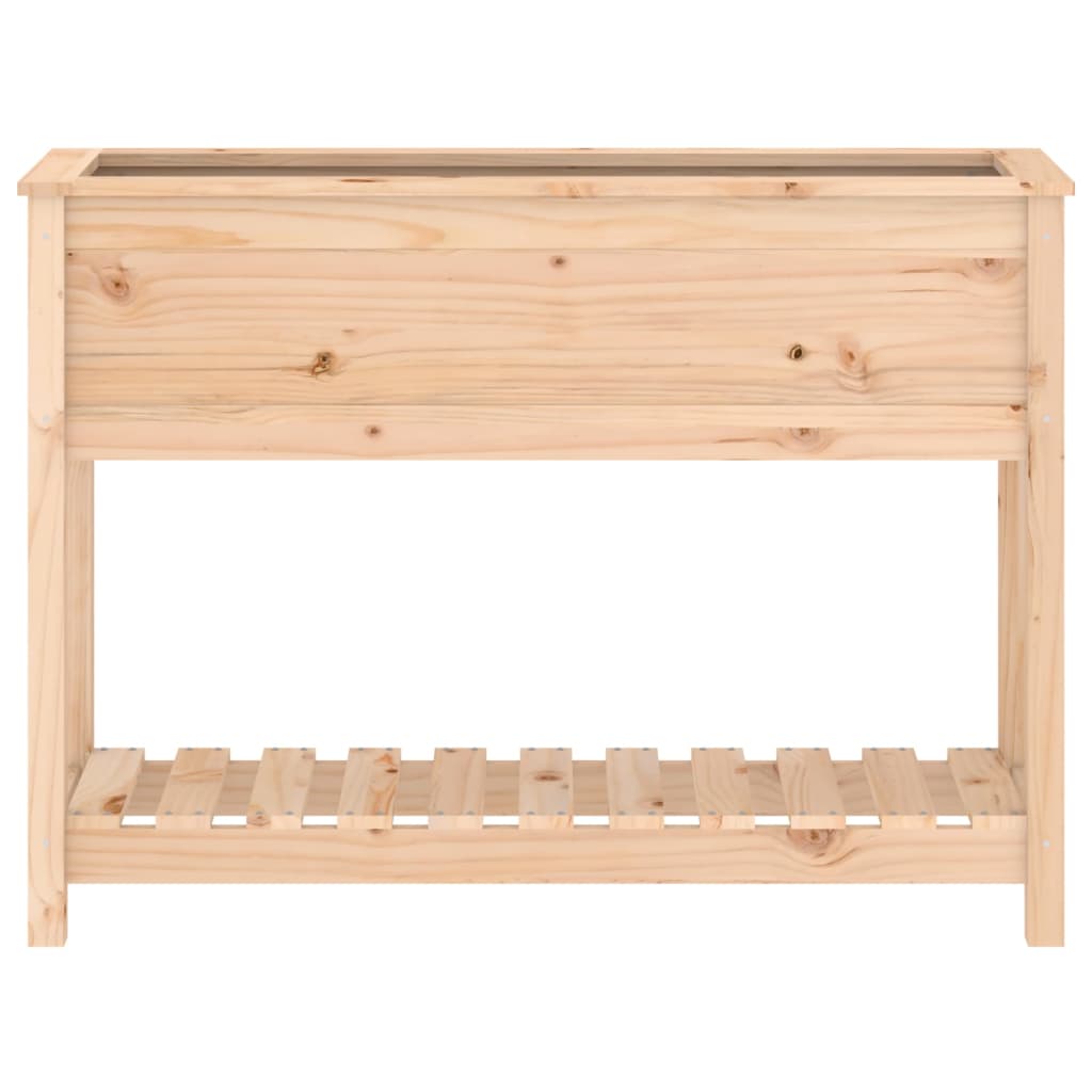 Planter with Shelf 111,5x34,5x81 cm Solid Wood Pine