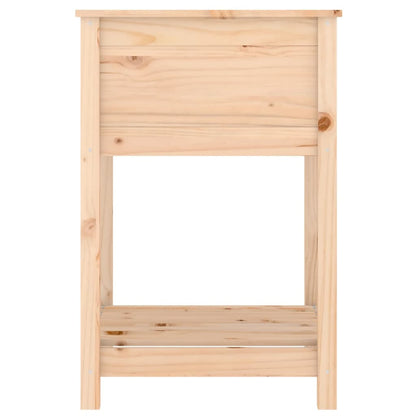 Planter with Shelf 54x54x81 cm Solid Wood Pine