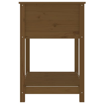 Planter with Shelf Honey Brown 82,5x54x81 cm Solid Wood Pine