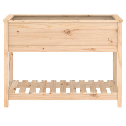 Planter with Shelf 111.5x54x81 cm Solid Wood Pine
