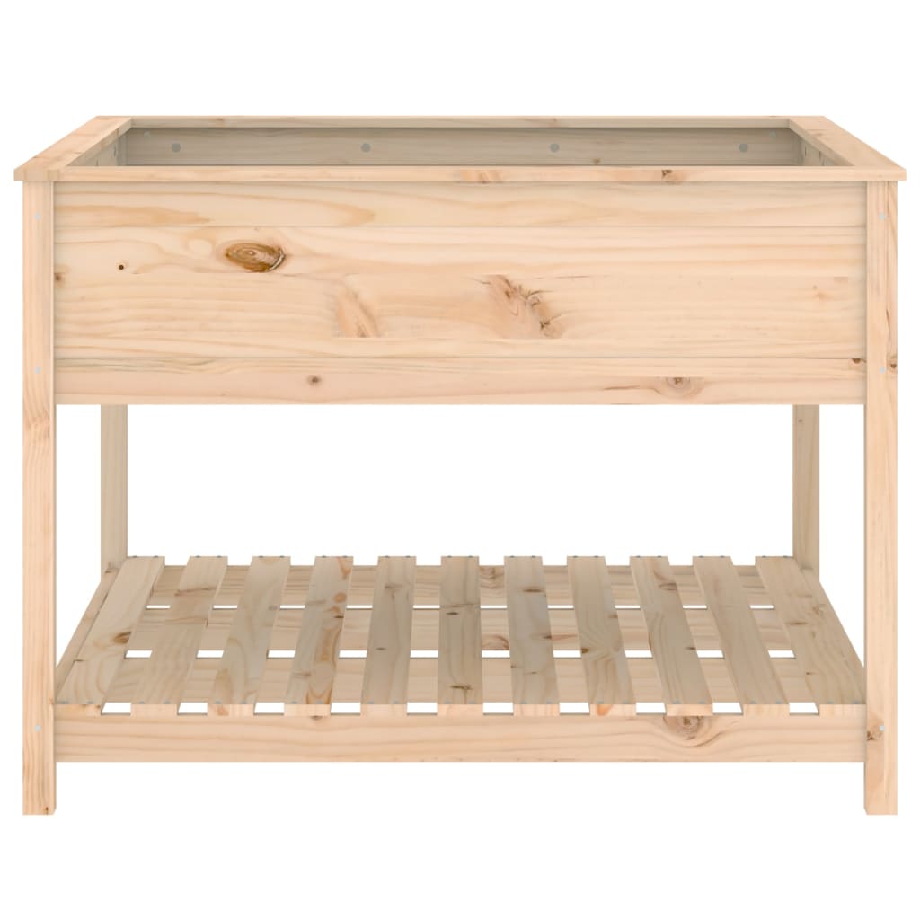 Planter with Shelf 111,5x111,5x81 cm Solid Wood Pine