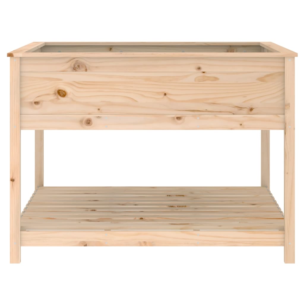 Planter with Shelf 111,5x111,5x81 cm Solid Wood Pine
