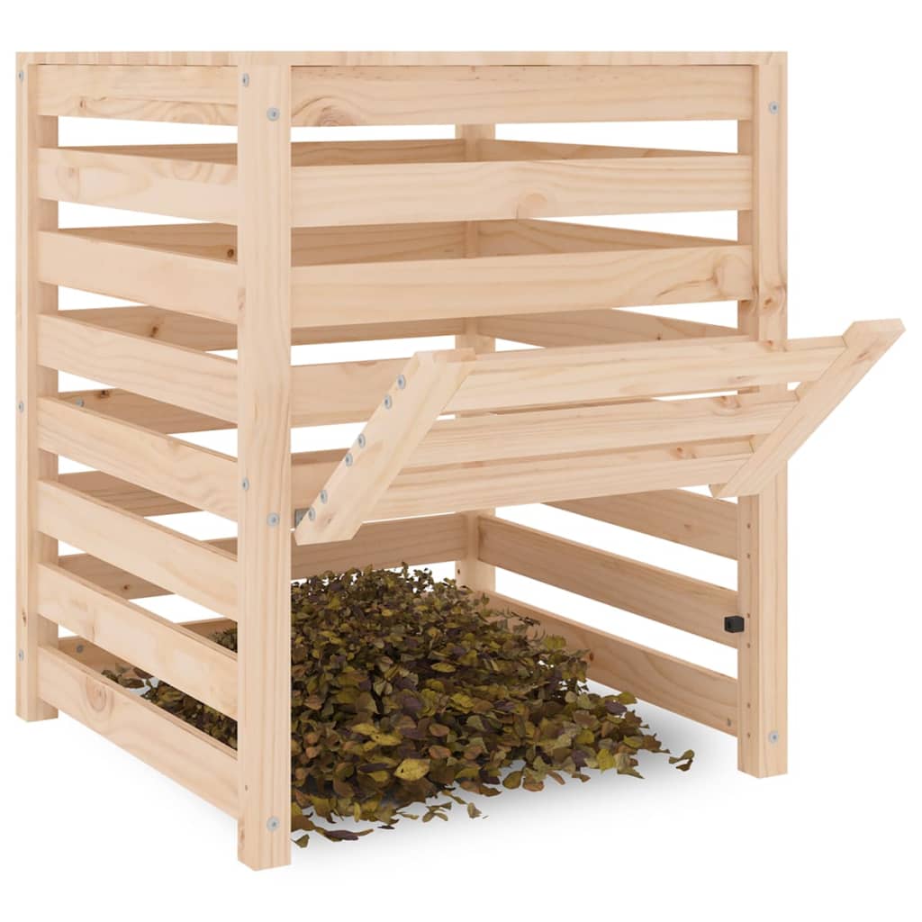 Composter 63,5x63,5x77,5 cm Solid Wood Pine