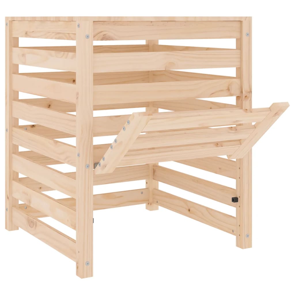 Composter 63,5x63,5x77,5 cm Solid Wood Pine
