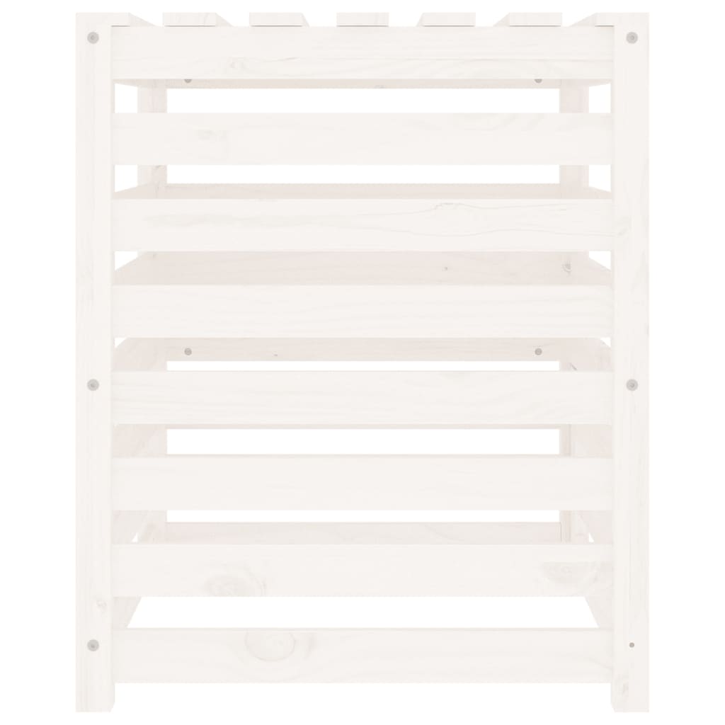 Composter White 63,5x63,5x77,5 cm Solid Wood Pine