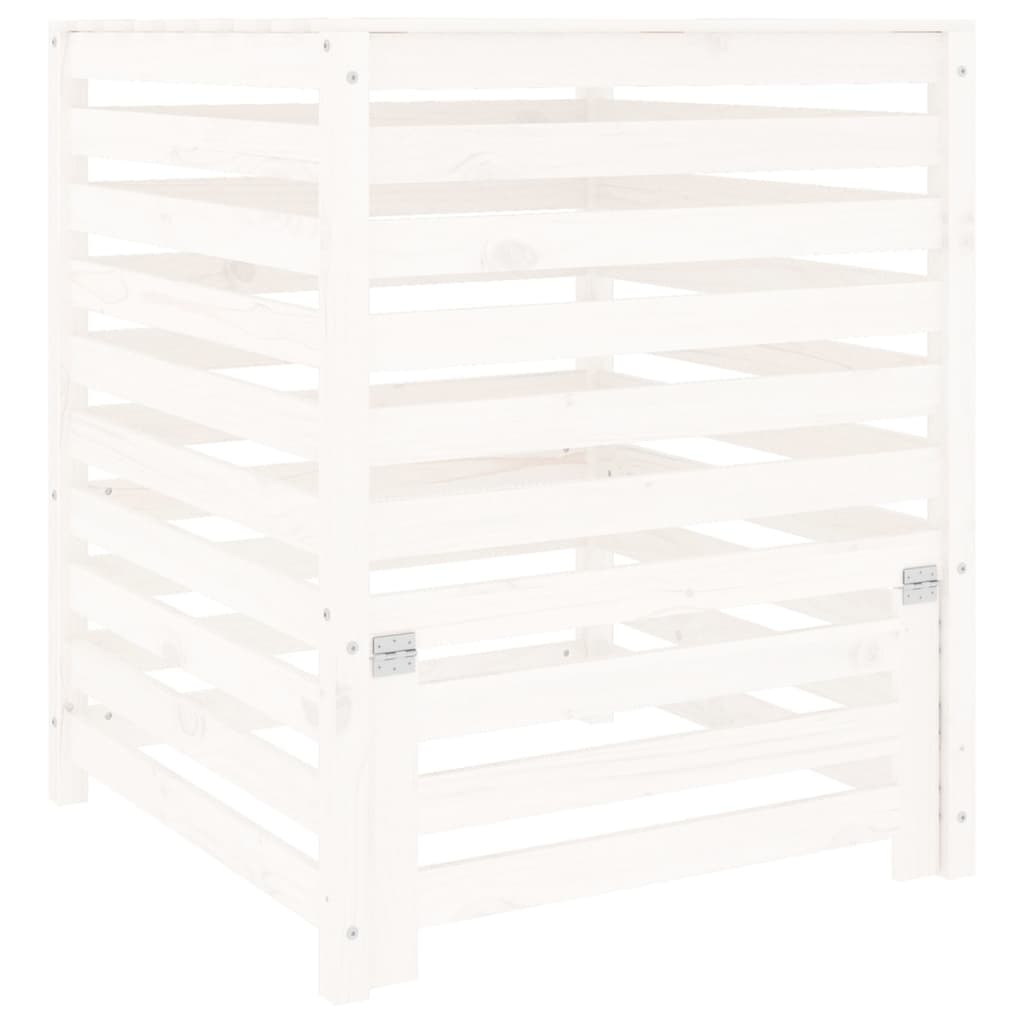 Composter White 82,5x82,5x99,5 cm Solid Wood Pine