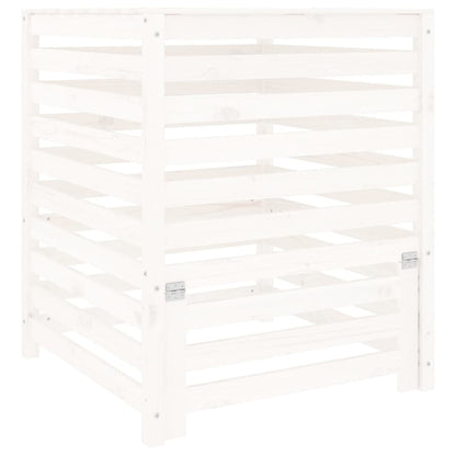 Composter White 82,5x82,5x99,5 cm Solid Wood Pine
