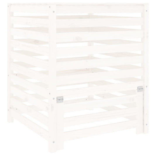 Composter White 82,5x82,5x99,5 cm Solid Wood Pine
