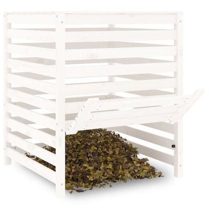 Composter White 82,5x82,5x99,5 cm Solid Wood Pine