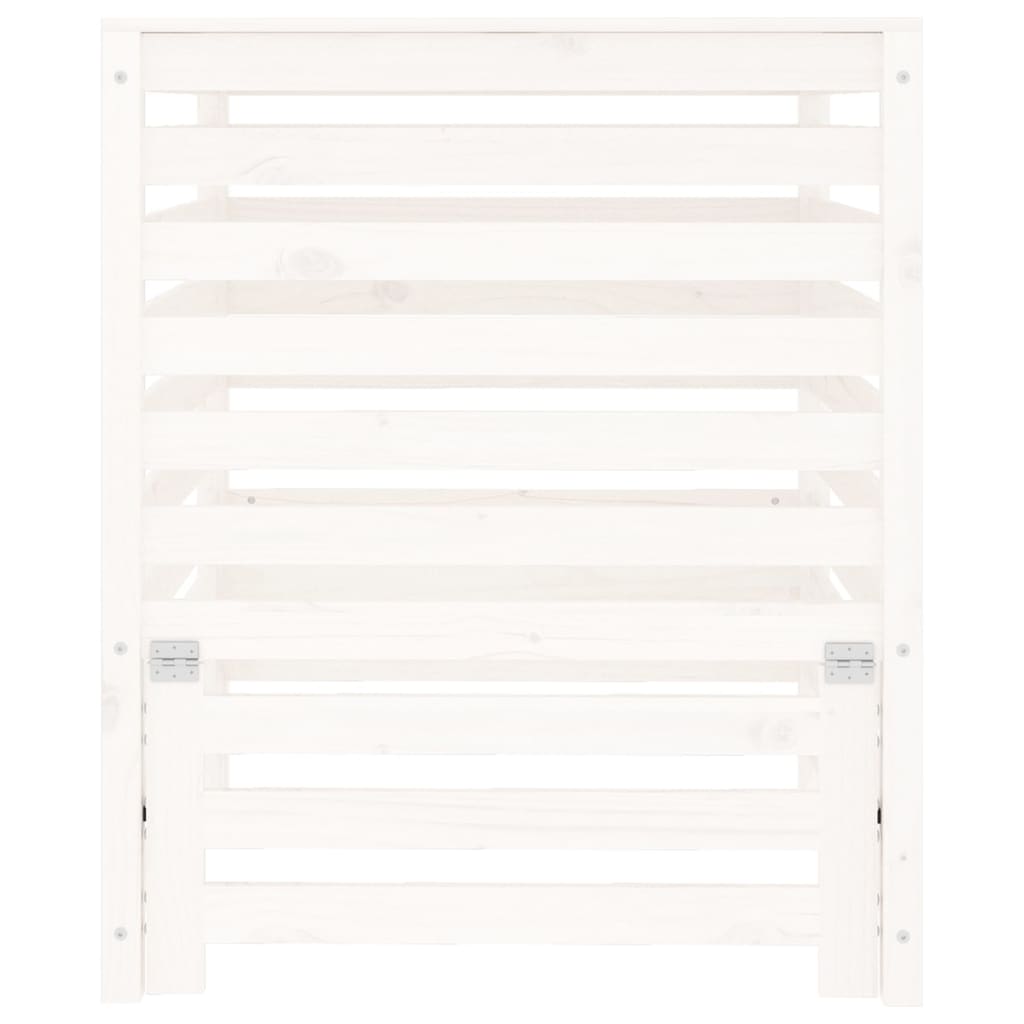 Composter White 82,5x82,5x99,5 cm Solid Wood Pine