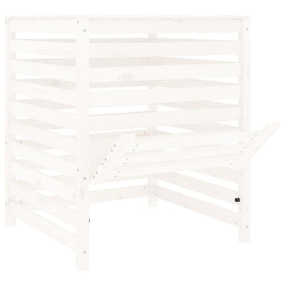 Composter White 82,5x82,5x99,5 cm Solid Wood Pine