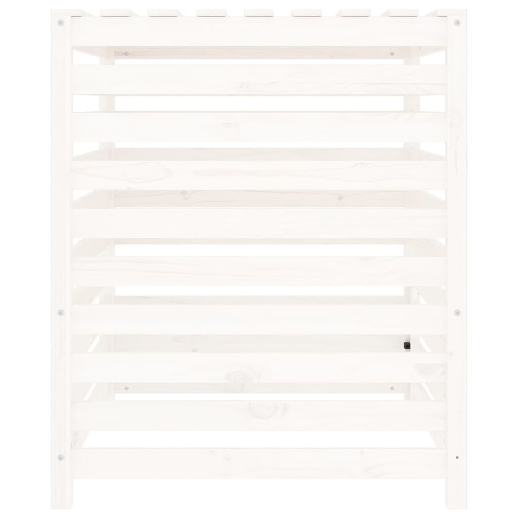 Composter White 82,5x82,5x99,5 cm Solid Wood Pine