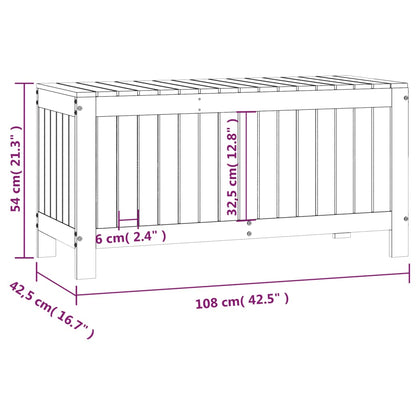 Garden Storage Box Honey Brown 108x42.5x54 cm Solid Wood Pine