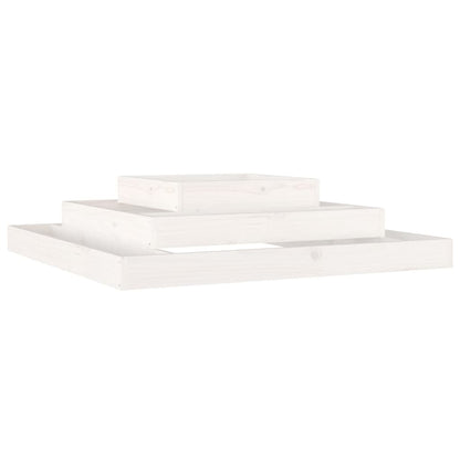 Planter White 110x110x27 cm Solid Wood Pine