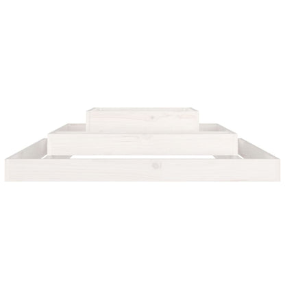 Planter White 110x110x27 cm Solid Wood Pine