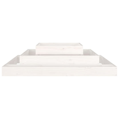 Planter White 110x110x27 cm Solid Wood Pine