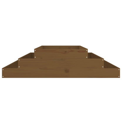 Planter Honey Brown 110x110x27 cm Solid Wood Pine