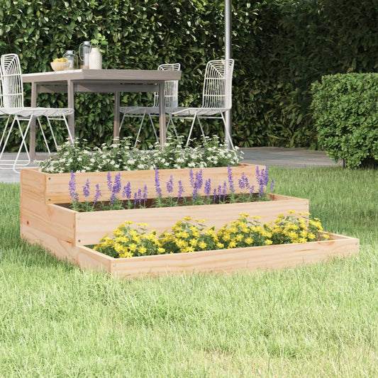 Planter 78x78x27 cm Solid Wood Pine