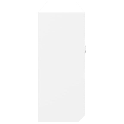 Key Cabinet White 40x8.5x20 cm Engineered Wood&Steel
