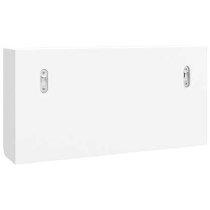 Key Cabinet White 40x8.5x20 cm Engineered Wood&Steel