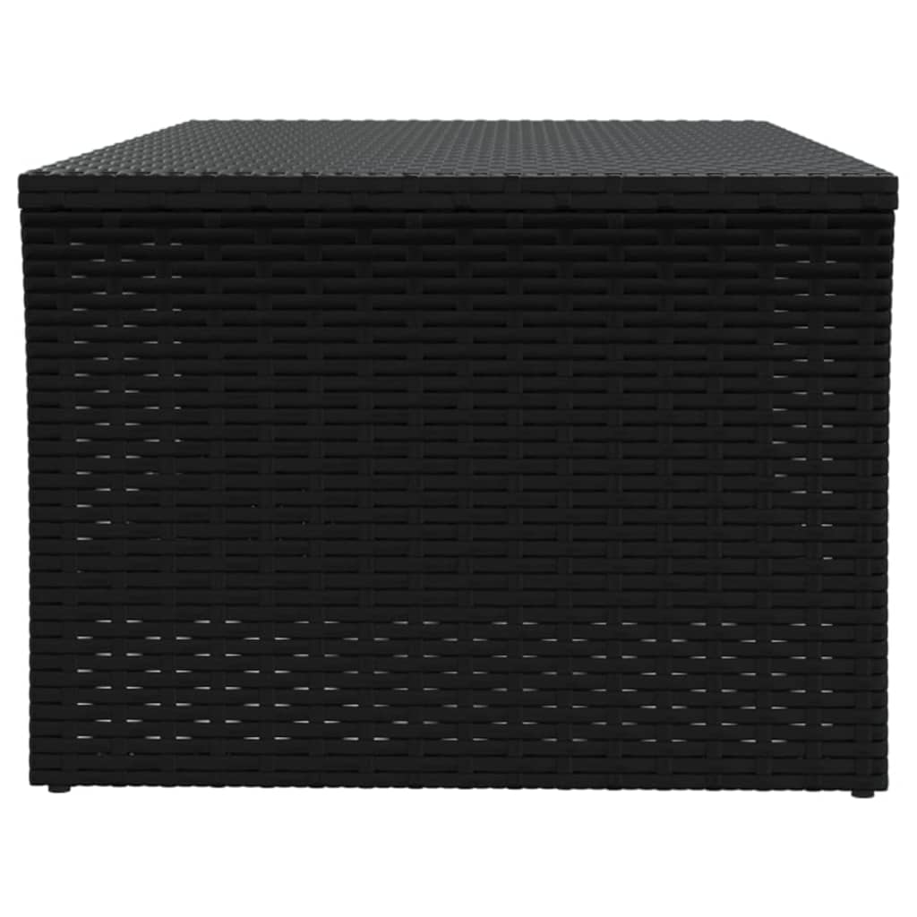 Coffee Table | Black | PE rattan, powder-coated steel | 100x50x40 cm