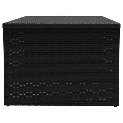 Coffee Table | Black | PE rattan, powder-coated steel | 100x50x40 cm