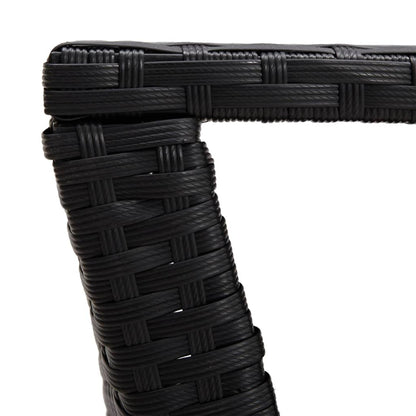 Coffee Table | Black | PE rattan, powder-coated steel | 100x50x40 cm