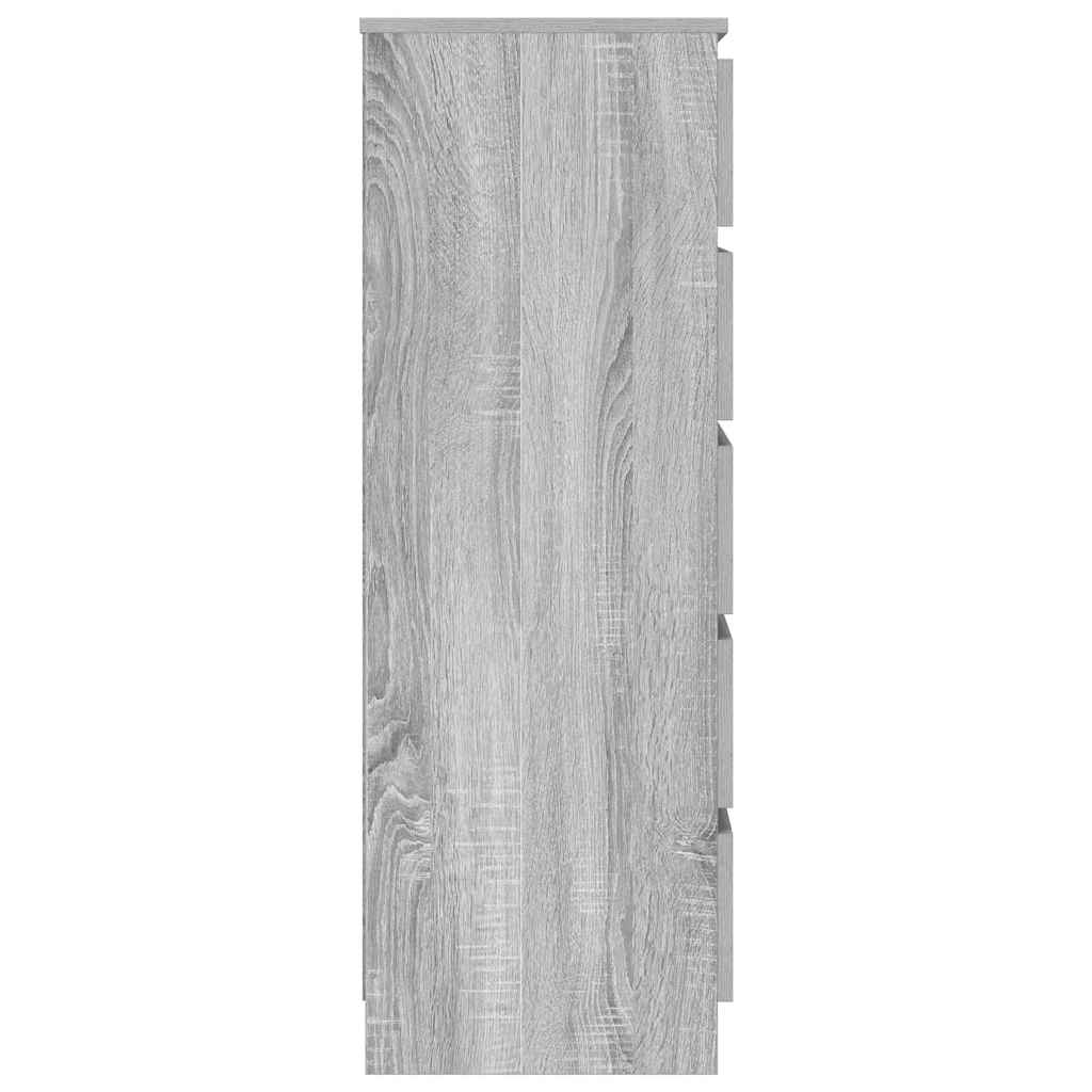 Drawer Cabinet Grey Sonoma 60x36x103 cm Engineered Wood