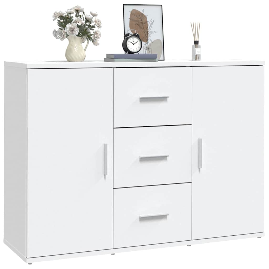 Sideboard White 91x29,5x65 cm Engineered Wood