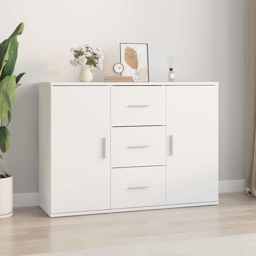 Sideboard White 91x29,5x65 cm Engineered Wood