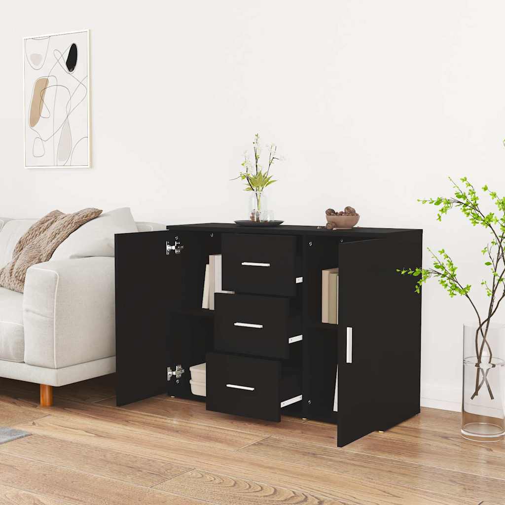 Sideboard Black 91x29,5x65 cm Engineered Wood