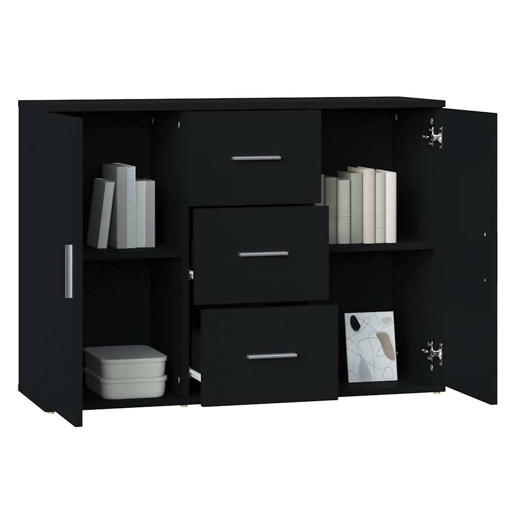 Sideboard Black 91x29,5x65 cm Engineered Wood