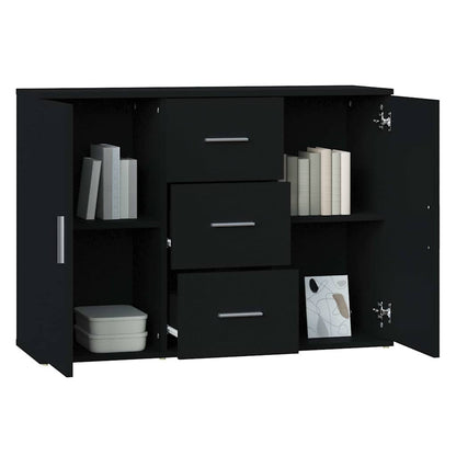Sideboard Black 91x29,5x65 cm Engineered Wood