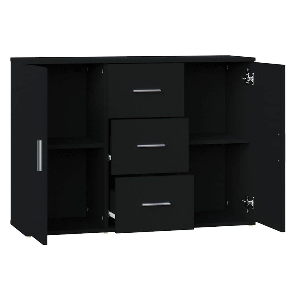 Sideboard Black 91x29,5x65 cm Engineered Wood