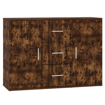 Sideboard Smoked Oak 91x29.5x65 cm Engineered Wood