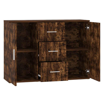 Sideboard Smoked Oak 91x29,5x65 cm Engineered Wood