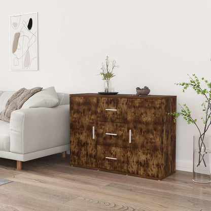 Sideboard Smoked Oak 91x29,5x65 cm Engineered Wood