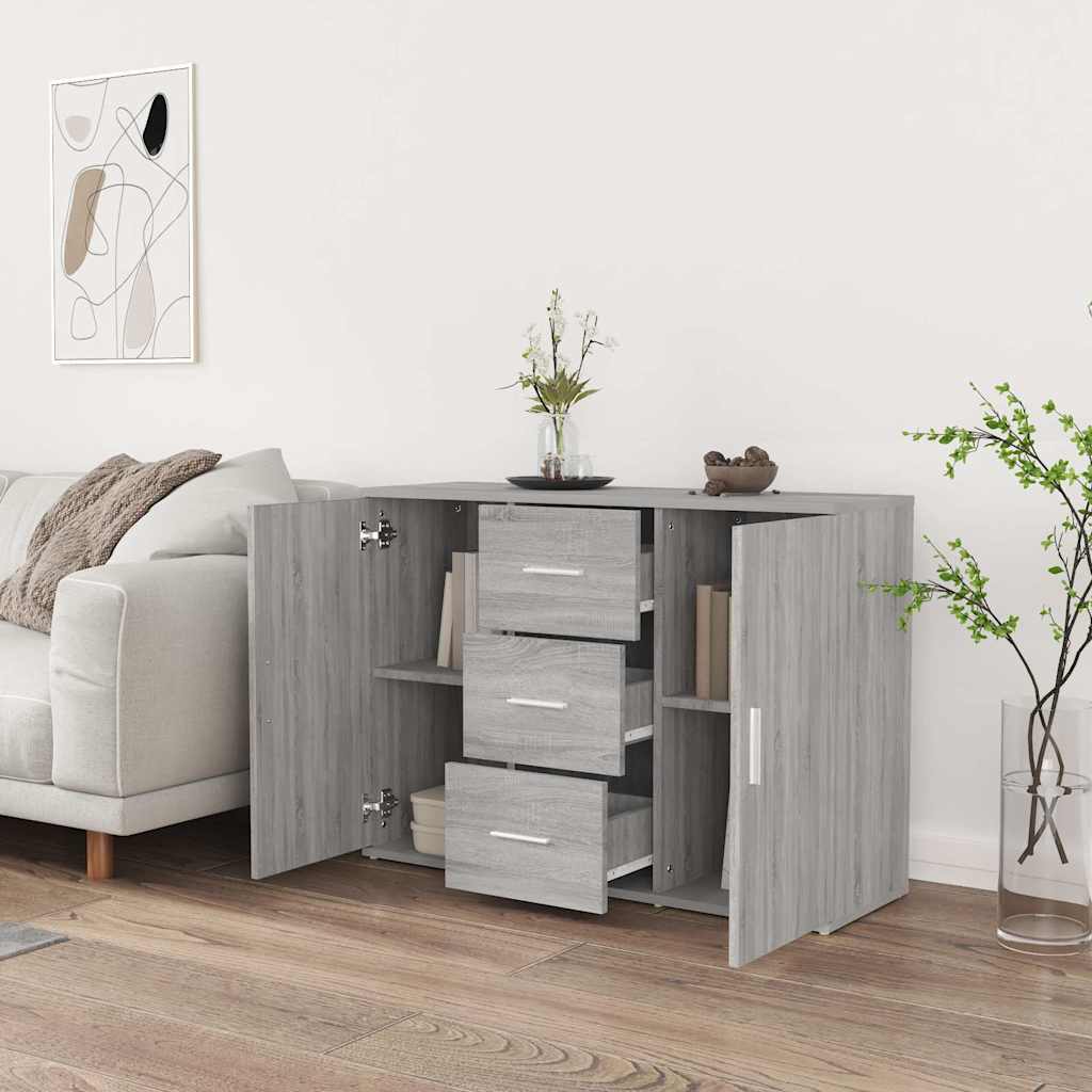 Sideboard Grey Sonoma 91x29,5x65 cm Engineered Wood
